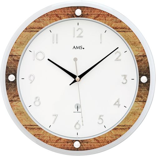 4037445158467 - Funkwanduhr AMS F5565 braun Wanduhren H 4cm Made in GermanyWohnzimmerEsszimmerKücheArbeitszimmerBüro Flur 4037445158467 - Funkwanduhr AMS F5565 braun Wanduhren H 4cm Made in GermanyWohnzimmerEsszimmerKücheArbeitszimmerBüro Flur
