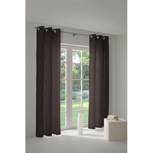 4004567156213 - Vorhang WIRTH RICCIA Gr 1 lila (braun lila) Gardinen 150cm Ösen 132cm Obermaterial 75% Polyester 25% Baumwolle B132cm H150cm