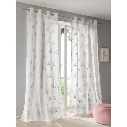 6936782327261 - Gardine HEINE HOME Gr 3 grau (sanftes weiß taupe) B135cm H225cm Polyester Gardinen 6936782327261 - Gardine HEINE HOME Gr 3 grau (sanftes weiß taupe) B135cm H225cm Polyester Gardinen