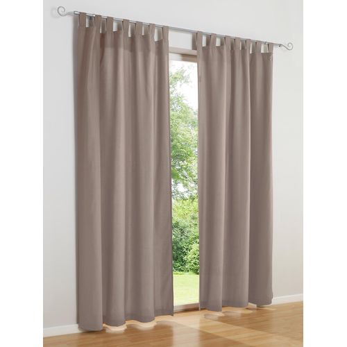 6971346194743 - Vorhang HEINE HOME Gr 3 grau (taupe) Gardinen 225cm Universalzugband Ösen 140cm Polyester B140cm H225cm 6971346194743 - Vorhang HEINE HOME Gr 3 grau (taupe) Gardinen 225cm Universalzugband Ösen 140cm Polyester B140cm H225cm