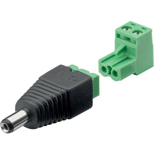 4040849767449 - Terminal Block 2-pin dc male (550 x 210 mm) - removable screw fixing 2-part (76744) - Goobay