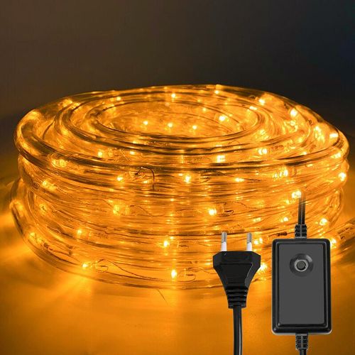 9784297945169 - SWANEW 30M Tube Lumineux Extérieur LED Guirlande Lumineuse DécorationJauneavec Adapteur d’alimentation