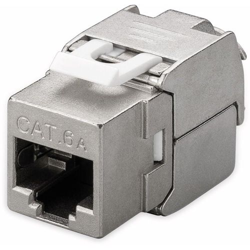 4040849908644 - Einbau-Modul 90864 CAT6a stp Slimeline Breite 163 mm silber - Goobay