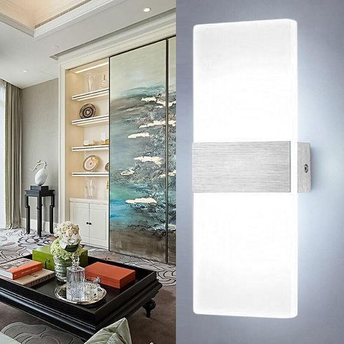 0962063594684 - Swanew - Applique murale led 6W Lampe de couloir Intérieur Spot mural Extérieur Lampe de couloir Blanc