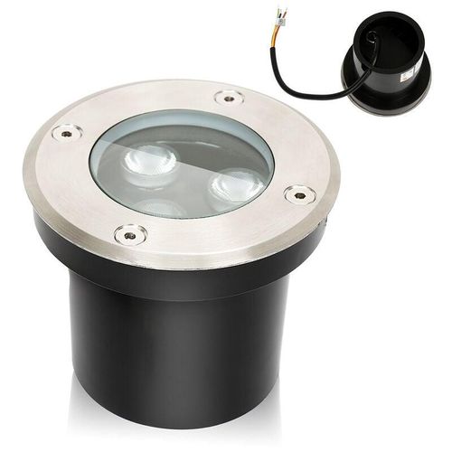 0962063594547 - Swanew - Lumières enterrées 3W lampadaire IP65 led encastrable sol spot - Noir 10x