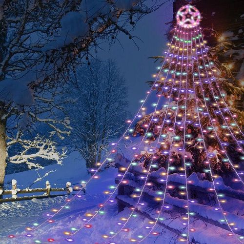 9441002108256 - Tolletour - swanew Guirlande lumineuse led Arbre de Noël Décoration de Noël Extérieur 8 modes Xmas PartyLight rgb