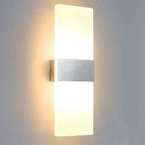 0962063044332 - Swanew - 12W Applique Murale led Extérieure intérieur moderne Escalier spot mural Couloir Lampe Up Down Lumière Déco jardin Blanc chaud