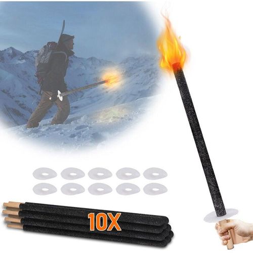 9383874903945 - Torches en Cire Torches de Jardin Torches en Cire Naturelle avec Poignée Extra Longue pour PâquesLot de 10 - Swanew