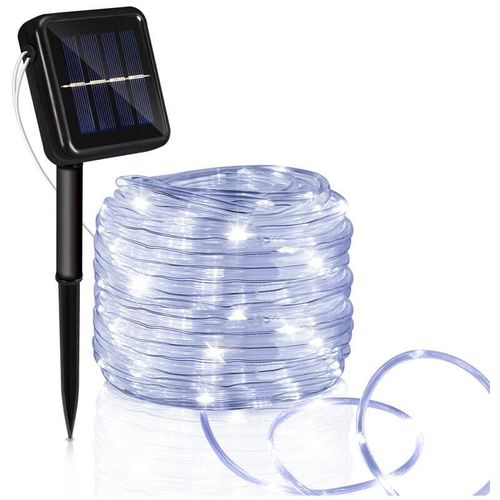 9460565042197 - Tuyau de lumière solaire tuyau de lumière LED chaîne lumineuse filet de lumière extérieure blanc froid 20M