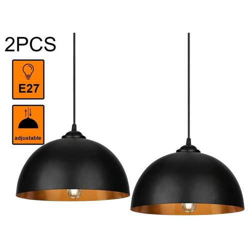 9114681071370 - Swanew - 2x Suspension Luminaire led Lampe suspendue Lampe suspendue rétro métal E27 douille éclairage cuisine