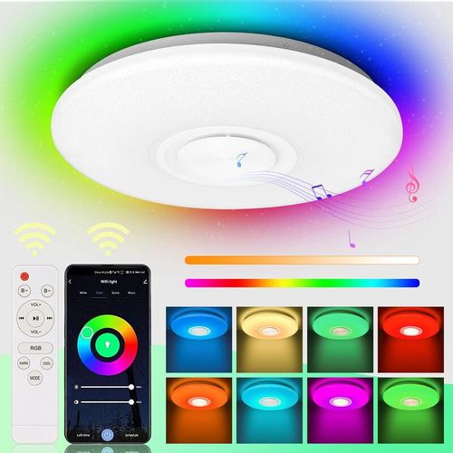 9441000403711 - Plafonnier Bluetooth Luminaire de plafond led 36W avec Bluetooth et changement de couleur musical - Swanew