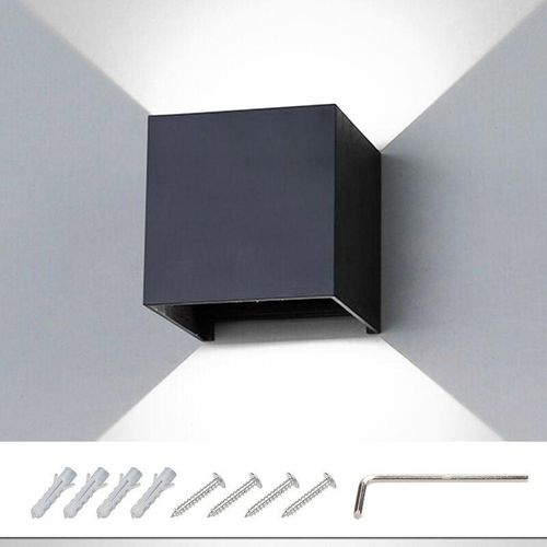 9469695529318 - Swanew - Applique murale interieur Applique murale led Lampe murale Moderne pour chambre 12W Noir Blanc Froid