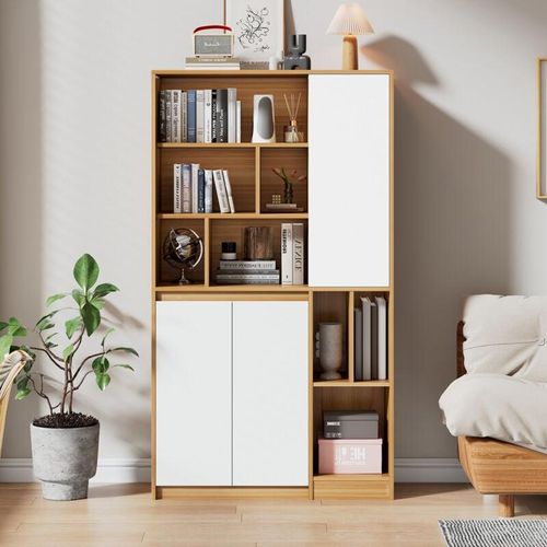 8451280159674 - Modernes Bücherregal mit 3 Türen und verstellbaren Regalen – 90 x 355 x 160 cm geräumiger Aufbewahrungsschrank für Zuhause und Büro Bücherregal in 8451280159674 - Modernes Bücherregal mit 3 Türen und verstellbaren Regalen – 90 x 355 x 160 cm geräumiger Aufbewahrungsschrank für Zuhause und Büro Bücherregal in