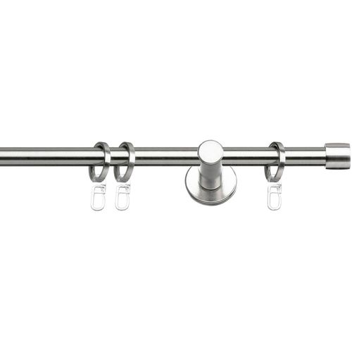 4042627327845 - Gardinenstange INDEKO Consul 20 Gardinenstangen Gr L 130 cm Ø 20 mm 1 läufig silberfarben (edelstahlfarben) Gardinenstangen nach Maß Komplett-Set inkl Ringen und Montagematerial 4042627327845 - Gardinenstange INDEKO Consul 20 Gardinenstangen Gr L 130 cm Ø 20 mm 1 läufig silberfarben (edelstahlfarben) Gardinenstangen nach Maß Komplett-Set inkl Ringen und Montagematerial