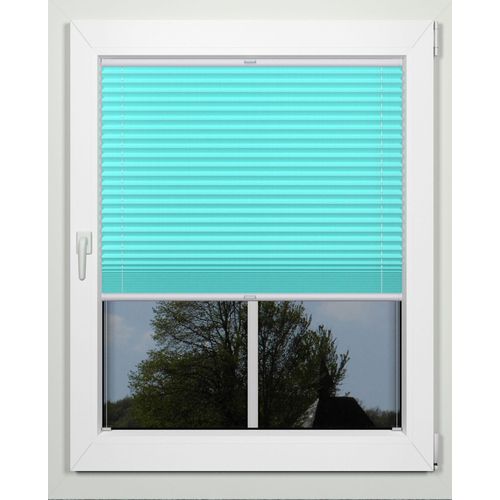 4042627415238 - Plissee INDEKO simple blau (türkis weiß) Plissees 220cm zweiseitig verschiebbar 118cm Obermaterial 94% Polyester 6% sonstige Fasern nach Maß B118cm H220cm 4042627415238 - Plissee INDEKO simple blau (türkis weiß) Plissees 220cm zweiseitig verschiebbar 118cm Obermaterial 94% Polyester 6% sonstige Fasern nach Maß B118cm H220cm