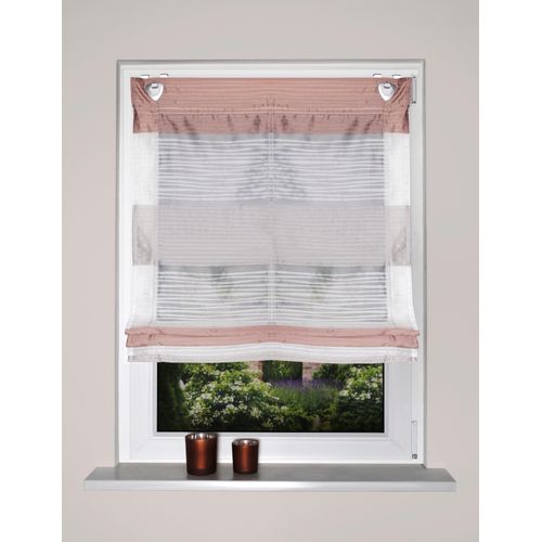 4056751519656 - Raffrollo HOME WOHNIDEEN Sarnia Gr 4 rosa (altrosa grau) B100cm H135cm Organza Obermaterial 100% Polyester Raffrollos 4056751519656 - Raffrollo HOME WOHNIDEEN Sarnia Gr 4 rosa (altrosa grau) B100cm H135cm Organza Obermaterial 100% Polyester Raffrollos