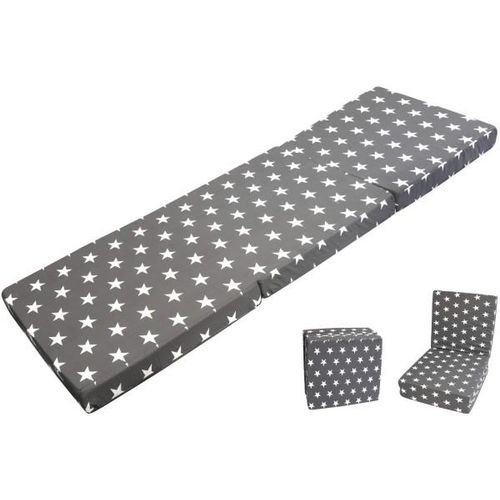 5900246532189 - Faltmatratze Salsa 190 x 65 cm grau mit Sternenmotiv Matratze Gästebett 5900246532189 - Faltmatratze Salsa 190 x 65 cm grau mit Sternenmotiv Matratze Gästebett
