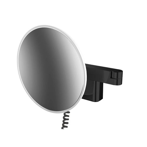 4018445125437 - Led Rasier- und Kosmetikspiegel Wandmodell Doppelgelenkarm Vergrößerung 3- fach rund Spiralkabel und Stecker Farbe Schwarz - 109513341 - Emco 4018445125437 - Led Rasier- und Kosmetikspiegel Wandmodell Doppelgelenkarm Vergrößerung 3- fach rund Spiralkabel und Stecker Farbe Schwarz - 109513341 - Emco