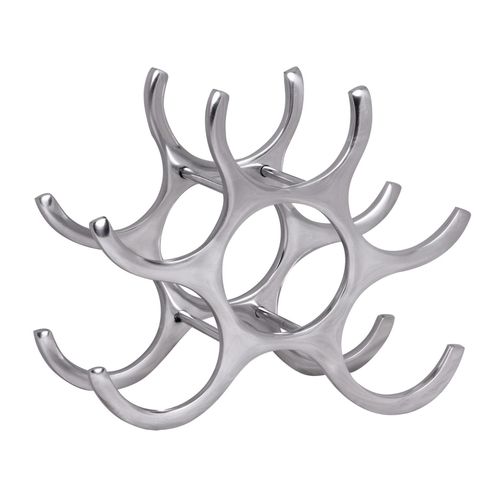 4251757702808 - FineBuy Design Alu Weinregal Flammen 24 cm Regal Flaschenregal 6 Flaschen Neu 4251757702808 - FineBuy Design Alu Weinregal Flammen 24 cm Regal Flaschenregal 6 Flaschen Neu