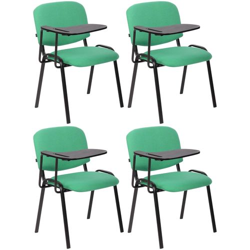 4255716335571 - 4er Set Stuhl Ken Mit Klapptisch Stoff I Gepolsterter Schulungsstuhl Mit Schreibtafel 4255716335571 - 4er Set Stuhl Ken Mit Klapptisch Stoff I Gepolsterter Schulungsstuhl Mit Schreibtafel