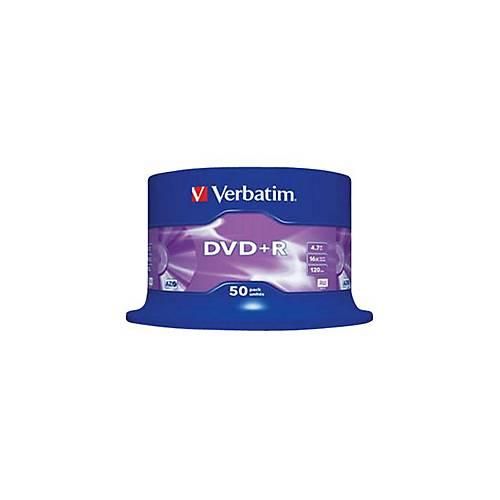 0023942435501 - 7GB 16x Speed DVD+R 12cm 1x50 Verbatim DVD+R 47GB 16x Speed matt silver 43550 0023942435501