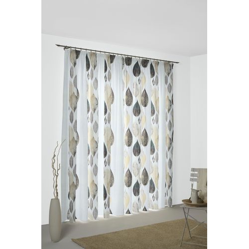 4004567317379 - Vorhang WIRTH Marek Gr 1 grau Gardinen 145cm Multifunktionsband 142cm Polyester B142cm H145cm