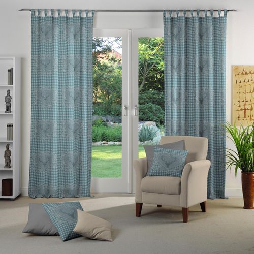 4004567232740 - Vorhang WIRTH Stuben Gardinen Gr 125 cm Schlaufen 65 cm blau Landhaus Gardinen Gardine 4004567232740 - Vorhang WIRTH Stuben Gardinen Gr 125 cm Schlaufen 65 cm blau Landhaus Gardinen Gardine