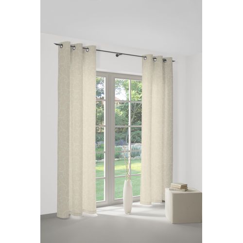 4004567110123 - Vorhang WIRTH Toco-Ranke Gr 3 beige B132cm H225cm Chenille Polyacryl Polyester Gardinen