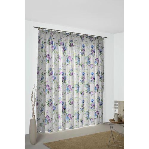 4004567091316 - Vorhang WIRTH Montrose Gardinen Gr 150 cm Kräuselband 145 cm lila (lila blau) Landhaus Gardinen Gardine