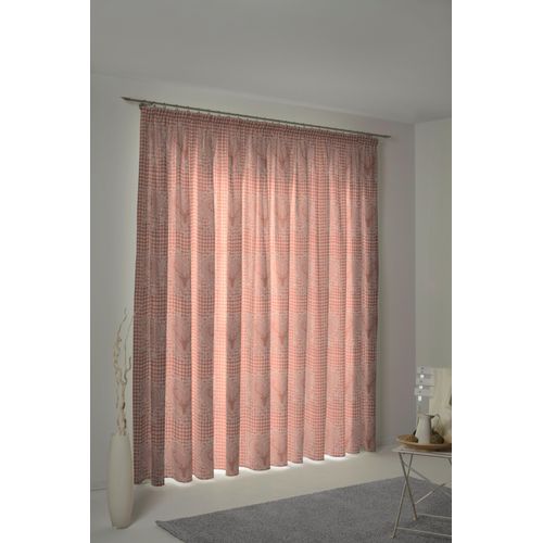 4004567232382 - Vorhang WIRTH Stuben Gardinen Gr 125 cm Kräuselband 65 cm orange (apricot) Landhaus Gardinen Gardine