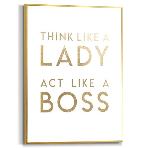 8714597574975 - Bild LADY BOSS (BHT 30x40x160 cm) BHT 30x40x160 cm gold Kunstdruck Gemälde Wandbild 8714597574975 - Bild LADY BOSS (BHT 30x40x160 cm) BHT 30x40x160 cm gold Kunstdruck Gemälde Wandbild