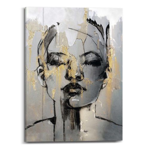 8714597626278 - Leinwandbild REINDERS Goldenes Gesicht Bilder Gr B H T 50 cm x 70 cm x 25 cm goldfarben (gold) Leinwandbilder 8714597626278 - Leinwandbild REINDERS Goldenes Gesicht Bilder Gr B H T 50 cm x 70 cm x 25 cm goldfarben (gold) Leinwandbilder