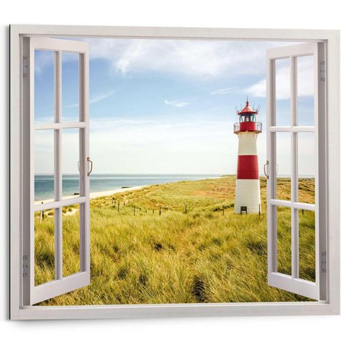 8714597625905 - Deco-Panel REINDERS Leuchtturm-Ansicht Bilder Gr B H T 50 cm x 40 cm x 2 cm blau Kunstdrucke