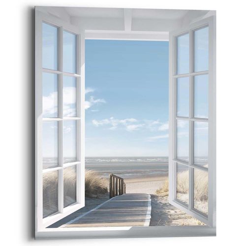 8714597625936 - Deco-Panel REINDERS Fensterblick Nordsee Bilder Gr B H T 40 cm x 50 cm x 2 cm blau Kunstdrucke 8714597625936 - Deco-Panel REINDERS Fensterblick Nordsee Bilder Gr B H T 40 cm x 50 cm x 2 cm blau Kunstdrucke