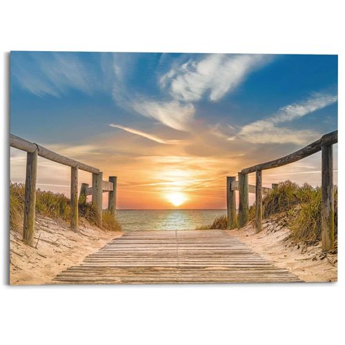 8714597626124 - Deco-Panel REINDERS Sonnenuntergang am Strand Bilder Gr B H T 140 cm x 100 cm x 2 cm orange Kunstdrucke
