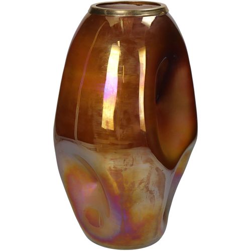 8719533250630 - Vase DENT hellbraun (BHT 17x30x17 cm)