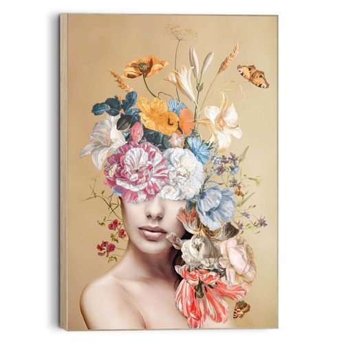 8714597637724 - Bild FLORAL LADY (BHT 60x90x3 cm) BHT 60x90x3 cm bunt Kunstdruck Gemälde Wandbild 8714597637724 - Bild FLORAL LADY (BHT 60x90x3 cm) BHT 60x90x3 cm bunt Kunstdruck Gemälde Wandbild