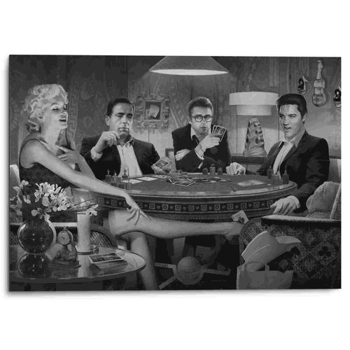 8714597635317 - Alu-Dibond-Druck REINDERS Monroe Bogart Dean Elvis Bilder Gr B H T 70 cm x 50 cm x 2 cm schwarz (schwarz weiß) Metallbilder 8714597635317 - Alu-Dibond-Druck REINDERS Monroe Bogart Dean Elvis Bilder Gr B H T 70 cm x 50 cm x 2 cm schwarz (schwarz weiß) Metallbilder