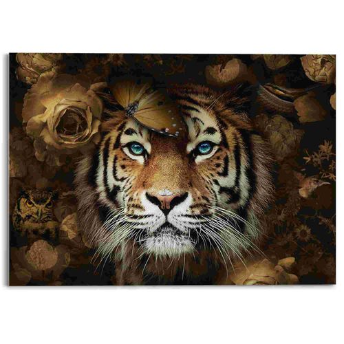 8714597612042 - Glasbild REINDERS Glasbild Tiger Tierreich - Blumen - Herbstfarben - Blaue Augen braun (farbe bild(er) braun) B70cm H50cm Acrylglas Bilder 8714597612042 - Glasbild REINDERS Glasbild Tiger Tierreich - Blumen - Herbstfarben - Blaue Augen braun (farbe bild(er) braun) B70cm H50cm Acrylglas Bilder