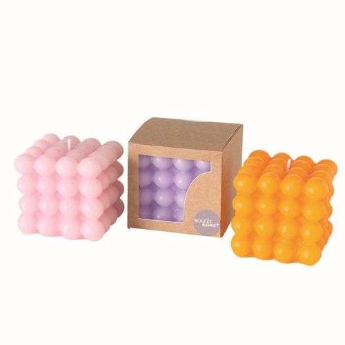 4066076228126 - 3er-Set Kerzen Bubble in Rosa - (H)75 cm 4066076228126 - 3er-Set Kerzen Bubble in Rosa - (H)75 cm