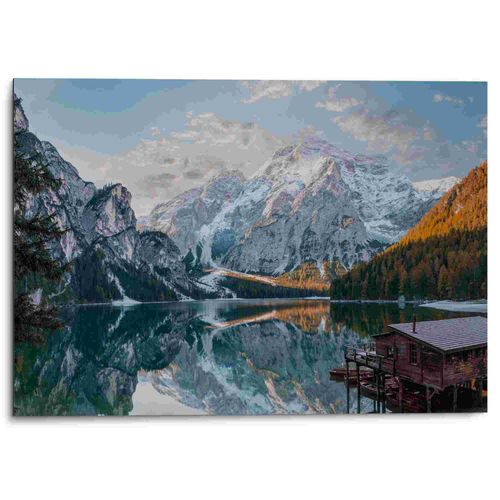 8714597635270 - Alu-Dibond-Druck REINDERS Pragser Wildsee Bilder Gr B H T 70 cm x 50 cm x 2 cm blau Metallbilder
