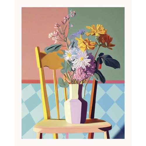 8714597639476 - Bild CHECKERSFLORAL CHAIR (BHT 40x50x2 cm) BHT 40x50x2 cm bunt Kunstdruck Gemälde Wandbild 8714597639476 - Bild CHECKERSFLORAL CHAIR (BHT 40x50x2 cm) BHT 40x50x2 cm bunt Kunstdruck Gemälde Wandbild