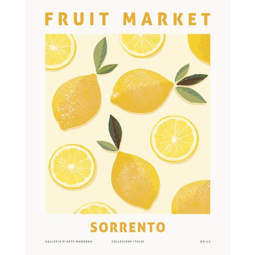 8714597639438 - Bild SORRENTO LEMONS (BHT 40x50x2 cm) BHT 40x50x2 cm bunt Kunstdruck Gemälde Wandbild 8714597639438 - Bild SORRENTO LEMONS (BHT 40x50x2 cm) BHT 40x50x2 cm bunt Kunstdruck Gemälde Wandbild