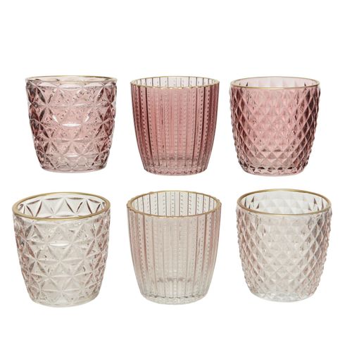 8720093382648 - - Rotes Teelichtglas Höhe 8 cm Einzelstück 8720093382648 - - Rotes Teelichtglas Höhe 8 cm Einzelstück