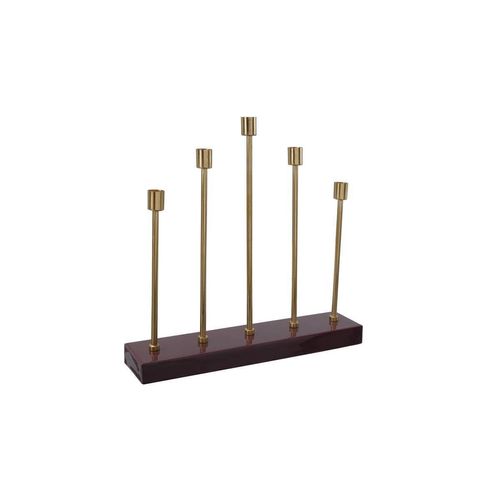 4063074443513 - Kerzenhalter KAYOOM Kerzenhalter Art Deco 525 Gr B H T 9 cm x 40 cm x 40 cm rot (bordeaux) Kerzenhalter
