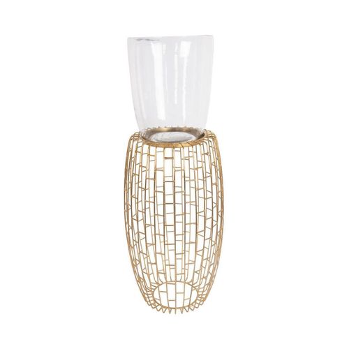 4063074360469 - Kerzenständer KAYOOM Kerzenständer Malibu 825 Kerzenhalter Gr B H T 28 cm x 73 cm x 28 cm goldfarben (gold) Kerzenhalter