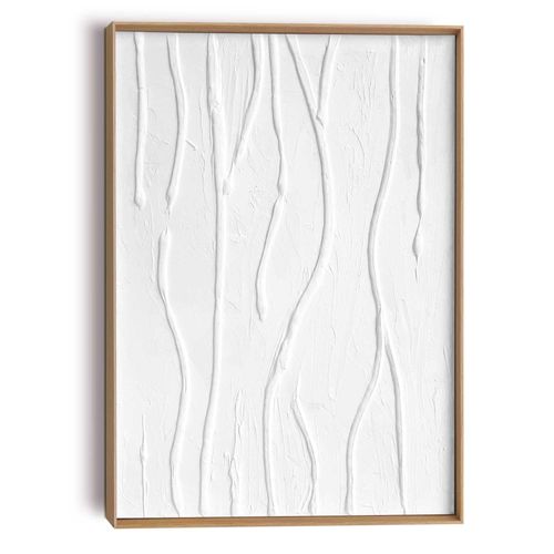 8714597621853 - Bild WOODS (BHT 50x70x3 cm) BHT 50x70x3 cm weiß Kunstdruck Gemälde Wandbild