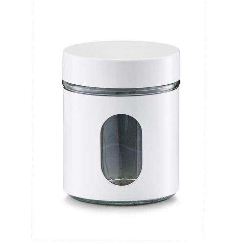 4003368197906 - Vorratsglas Vorratsdose Vorratsbehälter 600ml weiß Metall & Glas - Zeller 4003368197906 - Vorratsglas Vorratsdose Vorratsbehälter 600ml weiß Metall & Glas - Zeller