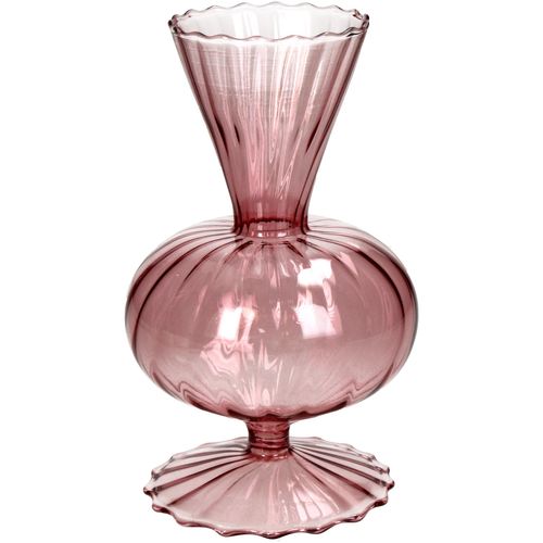 8719533385332 - Vase RETRO pink (BHT 11x18x11 cm) BHT 11x18x11 cm pink Blumenvase Blumengefäß 8719533385332 - Vase RETRO pink (BHT 11x18x11 cm) BHT 11x18x11 cm pink Blumenvase Blumengefäß