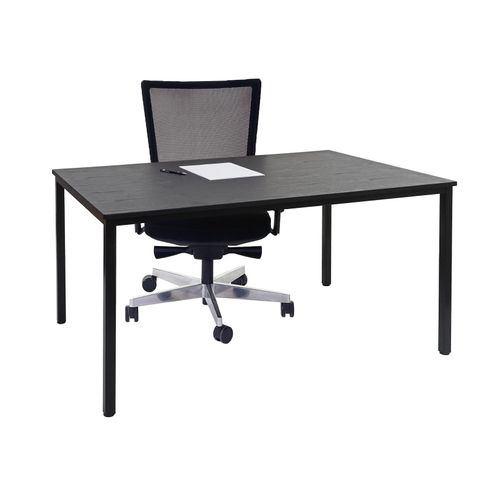 4057651425153 - Schreibtisch Petrila Konferenztisch Bürotisch Seminartisch 120x80cm MDF ~ schwarze Eiche-Optik